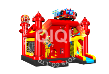 Firefighting inflatable multiplay house